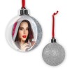 BOLA DE NATAL 10X10 GLITTER PRATEADO